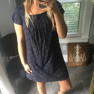 Ann Taylor LOFT eyelet mid length dress